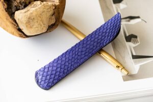 Leather Pen Sleeve in Salmon Leather