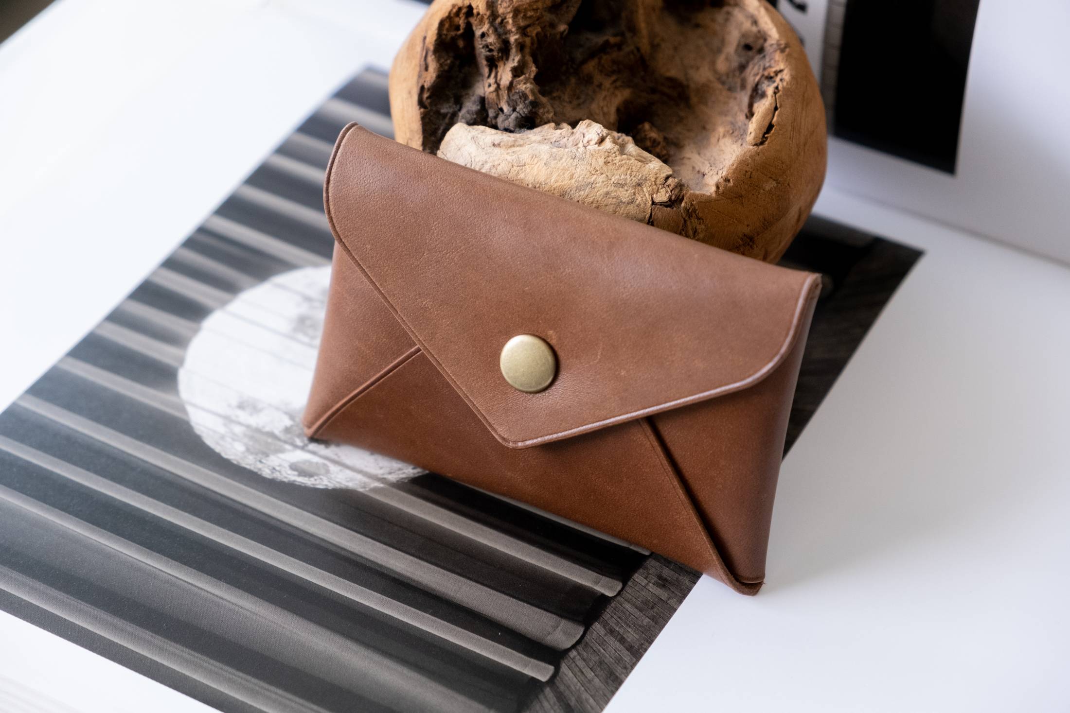 Card Holder in Brown Leather