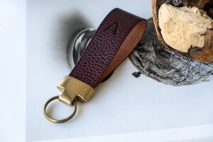 Luxury Keyfob in Burgundy