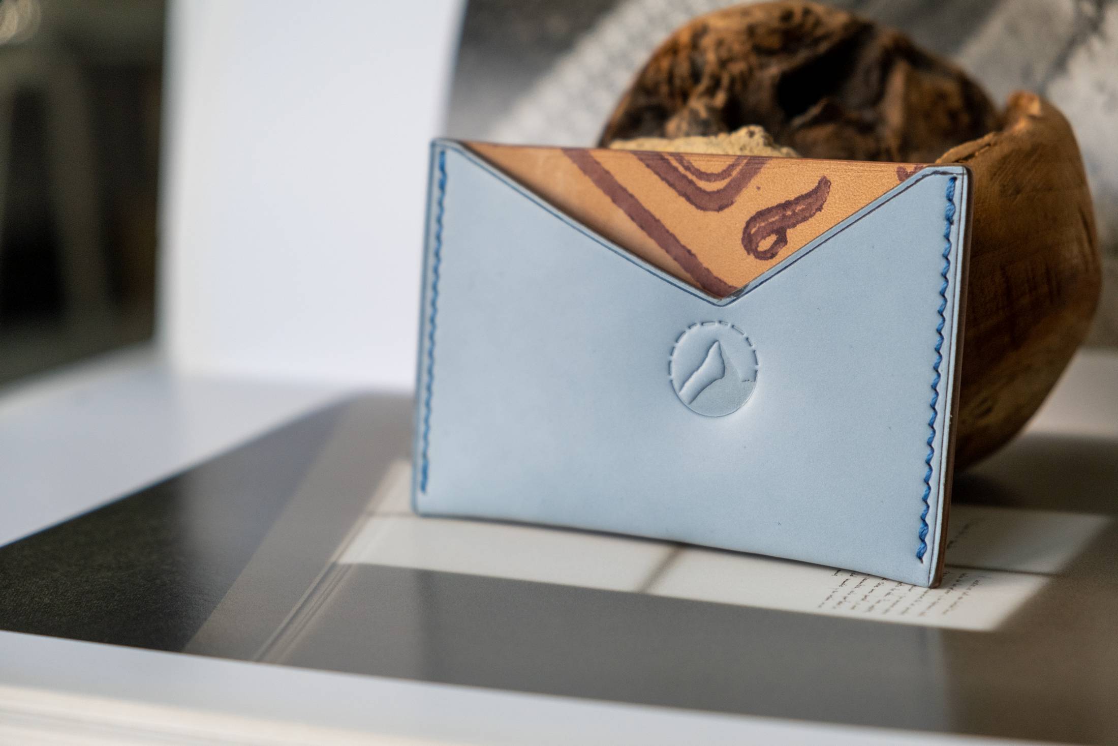 Minimalist Card Holder in Ghost Navy Shell Cordovan