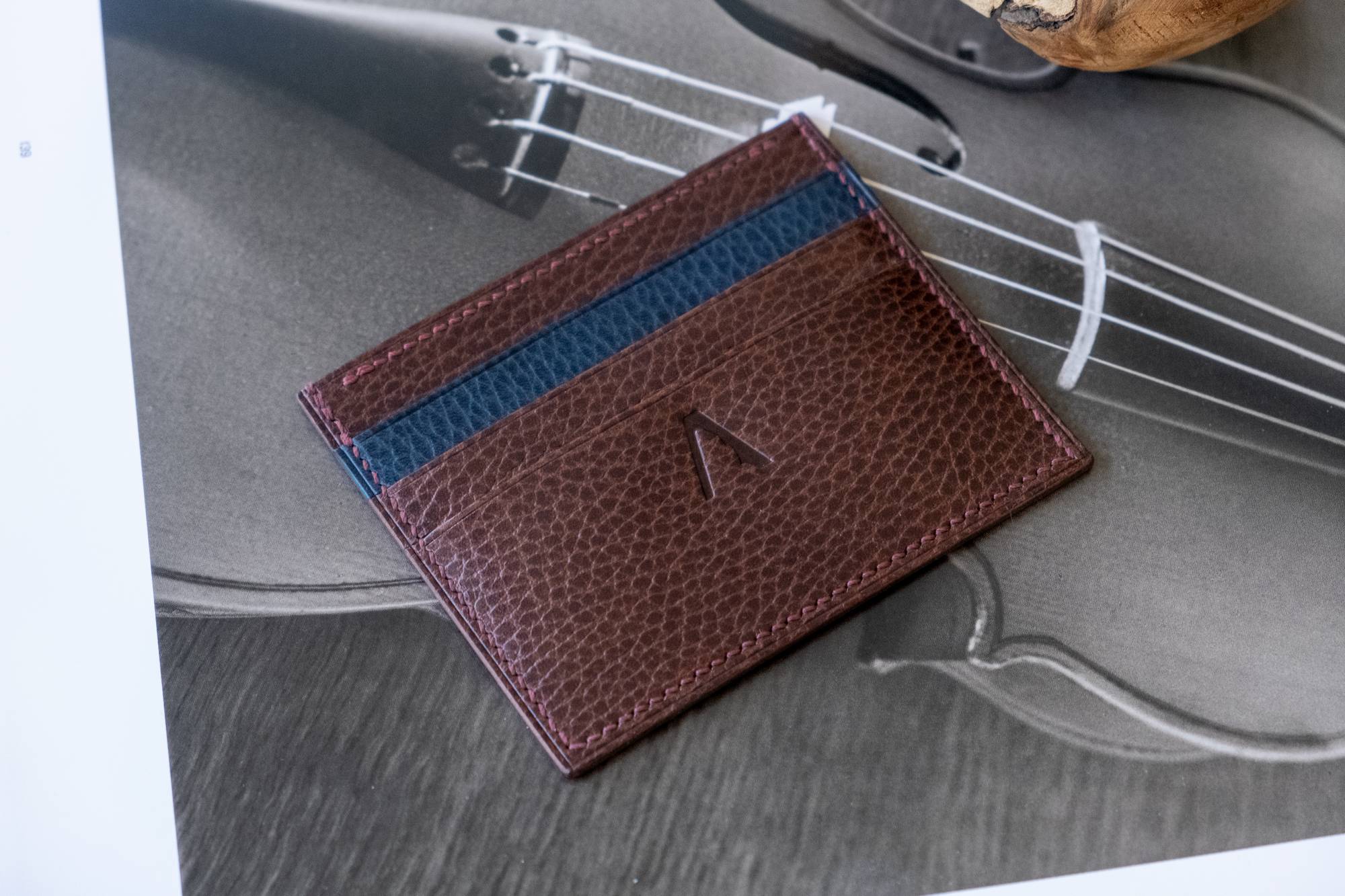Minimalist Card Holder in Brown Leather