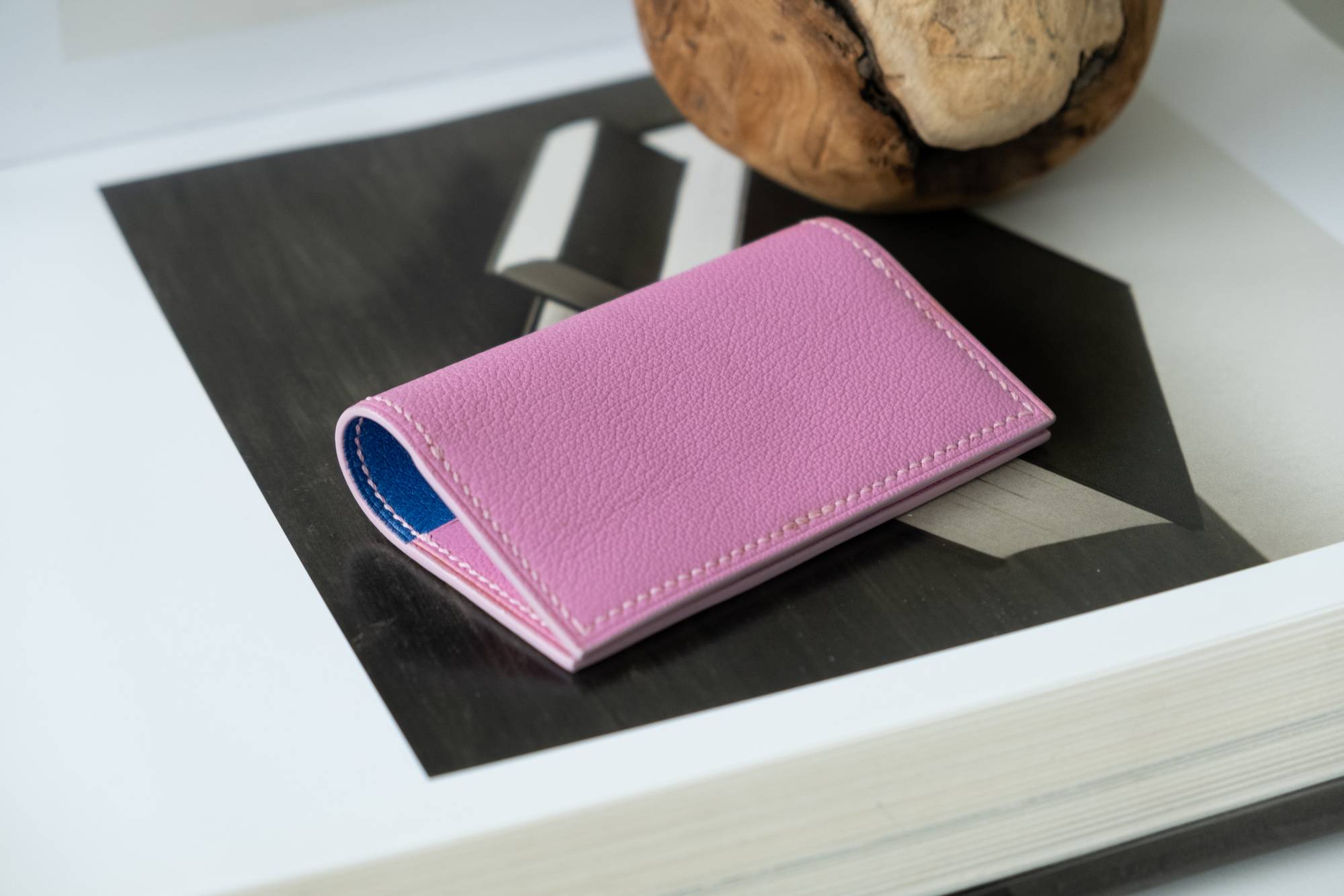 Rahvin Luxury Cardholder in Pink Goatskin